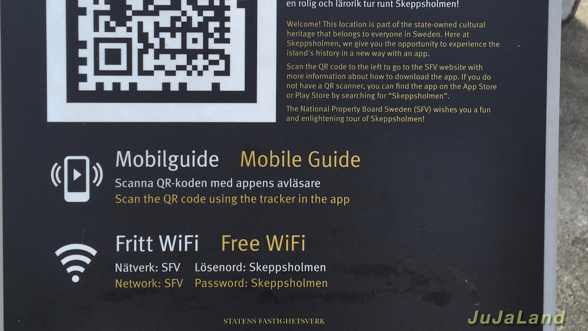 Skeppsholmen - Free WiFi kann man in Schweden